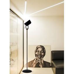 PRATICA LAMPADA DA TERRA LED 50W 4000 LUMEN IN METALLO NERO O BIANCO ECONOMICA Illuminando - Cristalensi Shop Online 2