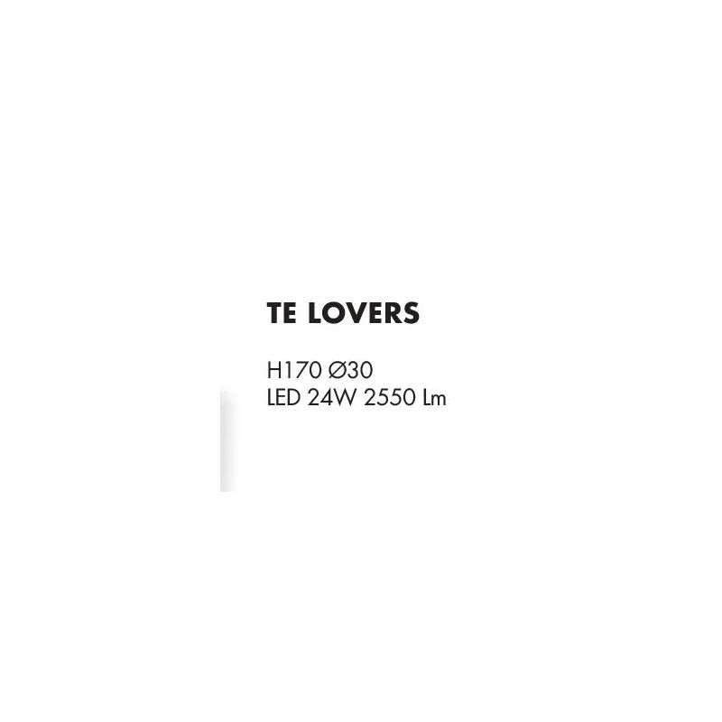 LOVERS PIANTANA SINUOSA A LED LUCE CCT 2700K,3000K,4000K ALLUMINIO 3 COLORI ORIGINALE E MODERNA