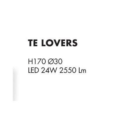 LOVERS PIANTANA SINUOSA A LED LUCE CCT 2700K,3000K,4000K ALLUMINIO 3 COLORI ORIGINALE E MODERNA