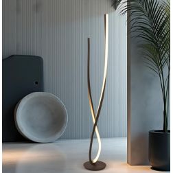 LOVERS PIANTANA SINUOSA A LED LUCE CCT 2700K,3000K,4000K ALLUMINIO 3 COLORI ORIGINALE E MODERNA 2