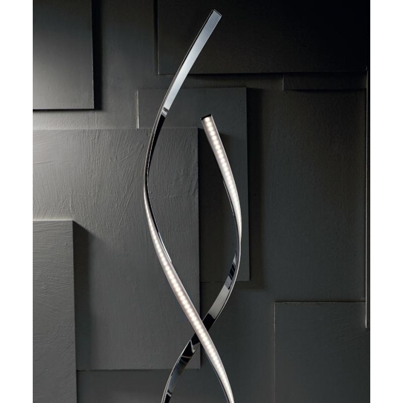 NEBULA LAMPADA DA TERRA ALTEZZA 117 CM LED 22W CROMO LUCIDO MODERNO Illuminando - Cristalensi Shop Online