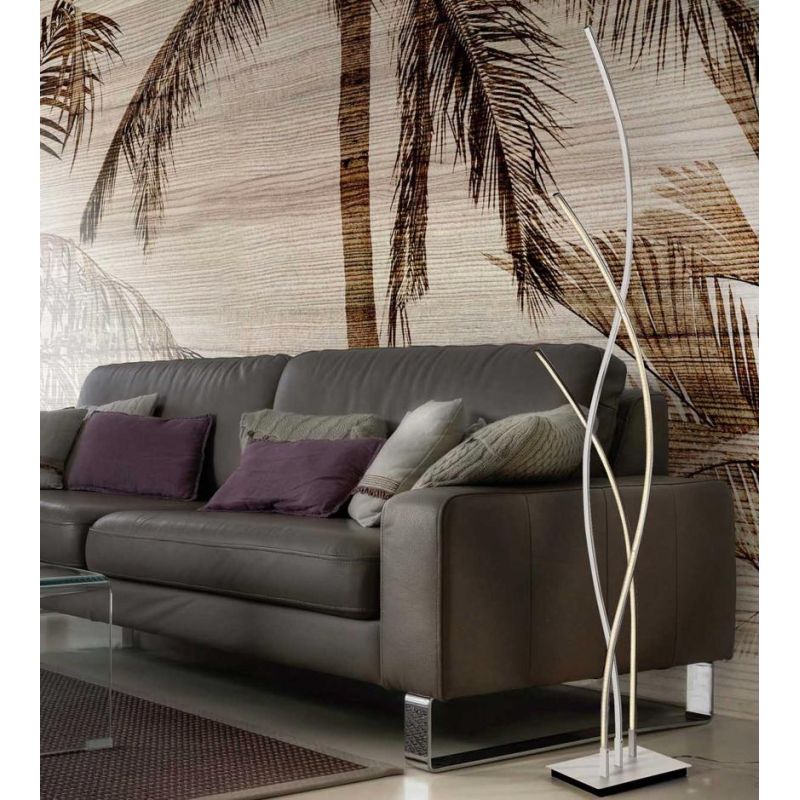 ANELLI LAMPADA DA TERRA METALLO BIANCO LED 35W LUCE CALDA ON/OFF MODERNA Illuminando - Cristalensi Shop Online