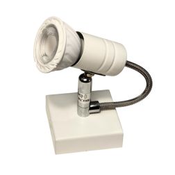 ZELIG 1 FARETTO IN METALLO BIANCO, NERO O CROMO DIREZIONABILE CON LAMPADINA LED Illuminando - Cristalensi Shop Online 2