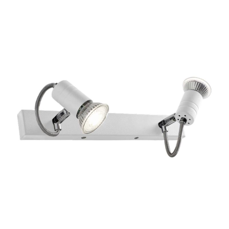 ZELIG 2 BINARIO IN METALLO BIANCO, NERO O CROMO DIREZIONABILE CON LAMPADINE LED Illuminando - Cristalensi Shop Online