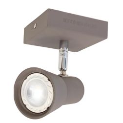 TORCIA 1 SPOT FARETTO DIREZIONABILE BIANCO O MOKA CON LAMPADINE LED DI ILLUMINANDO Illuminando - Cristalensi Shop Online