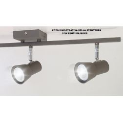 TORCIA 2 APPLIQUE PLAFONIERA BIANCO O MOKA DIREZIONABILE DI ILLUMINANDO LAMPADINE LED INCLUSE Illuminando - Cristalensi Shop Onl 2