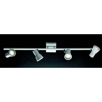 TORCIA 4 PLAFONIERA APPLIQUE BIANCO O MOKA CON LAMPADINE LED INCLUSE DIREZIONABILI Illuminando - Cristalensi Shop Online