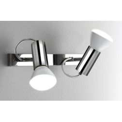 MAGNUM 2 LED BIANCO E CROMO CON LAMPADINE LED INCLUSE E DIREZIONABILI DI ILLUMINANDO Illuminando - Cristalensi Shop Online