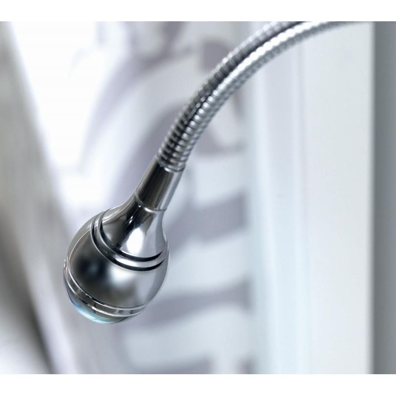 ZIP LED INTEGRATO DA 2W CON FLESSIBILE IN METALLO CROMATO Illuminando - Cristalensi Shop Online