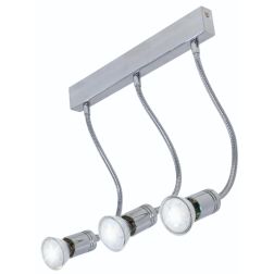 GINEVRA AP3 LED LAMPADA DA PARETE IN METALLO CROMATO CON BRACCI FLESSIBILI Illuminando - Cristalensi Shop Online