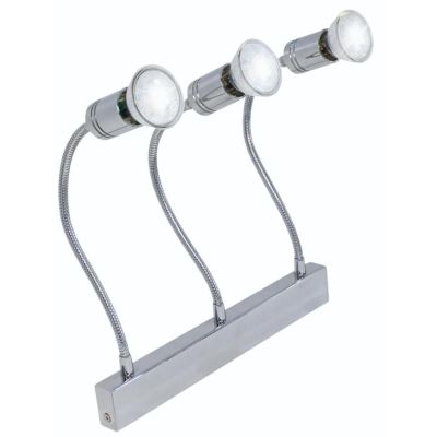 GINEVRA AP3 LED LAMPADA DA PARETE IN METALLO CROMATO CON BRACCI FLESSIBILI Illuminando - Cristalensi Shop Online