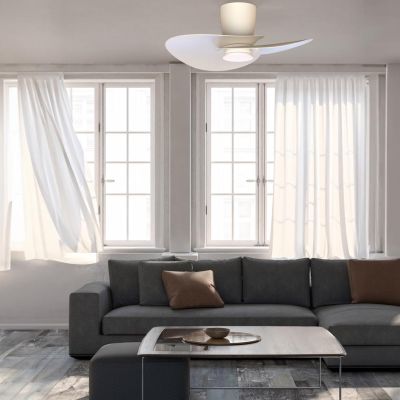 NENUFAR VENTILATORE D74 CM LED 18W DIMMERABILE 3 FINITURE COLORE CON TELECOMANDO INCLUSO MODERNO