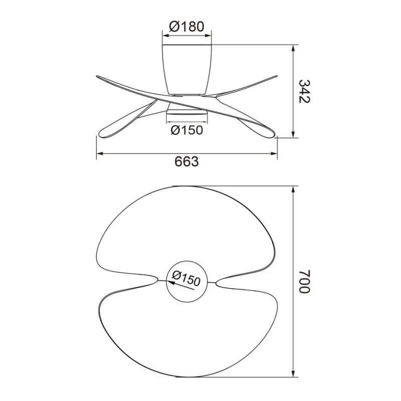 ONA VENTILATORE D70 CM LED 18W DIMMERABILE 3 FINITURE COLORE CON TELECOMANDO INCLUSO MODERNO