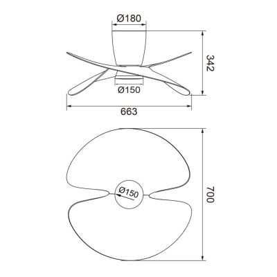 ONA VENTILATORE D70 CM LED 18W DIMMERABILE 3 FINITURE COLORE CON TELECOMANDO INCLUSO MODERNO