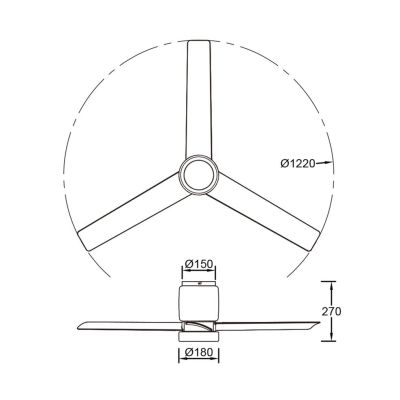 CERAMICA VENTILATORE D122 CM IN CERAMICA 2 COLORI LED 20W DIMMERABILE PALE FINITURA LEGNO TELECOMANDO INCLUSO