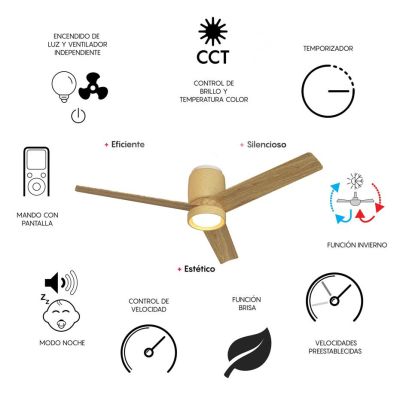 CERAMICA VENTILATORE D122 CM IN CERAMICA 2 COLORI LED 20W DIMMERABILE PALE FINITURA LEGNO TELECOMANDO INCLUSO