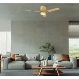 CERAMICA VENTILATORE D122 CM IN CERAMICA 2 COLORI LED 20W DIMMERABILE PALE FINITURA LEGNO TELECOMANDO INCLUSO 2