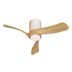 NEMO II VENTILATORE IN CERAMICA BIANCA 3 PALE LED INTEGRATO LUCE DIMMERABILE 3 MISURE TELECOMANDO INCLUSO