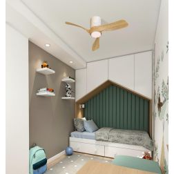 NEMO II VENTILATORE IN CERAMICA BIANCA 3 PALE LED INTEGRATO LUCE DIMMERABILE 3 MISURE TELECOMANDO INCLUSO 2