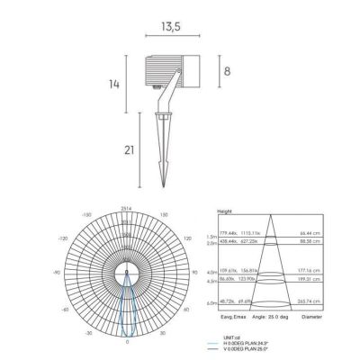 TUBE FARETTO DA ESTERNO ORIENTABILE IP65 LED 12W ANTRACITE CON PICCHETTO INCLUSO Sovil - Cristalensi Shop Online