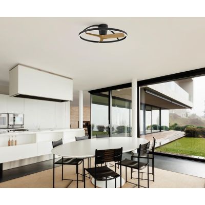 NEPAL II VENTILATORE MODERNO 3 COLORI LED 44W DIMMERABILE DIAMETRO CM 100 CON TELECOMANDO INCLUSO