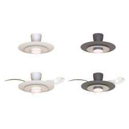 KYOTO VENTILATORE D106 CM CON PALE A SCOMPARSA LED 20W DIMMERABILE 2 COLORI CON TELECOMANDO INCLUSO