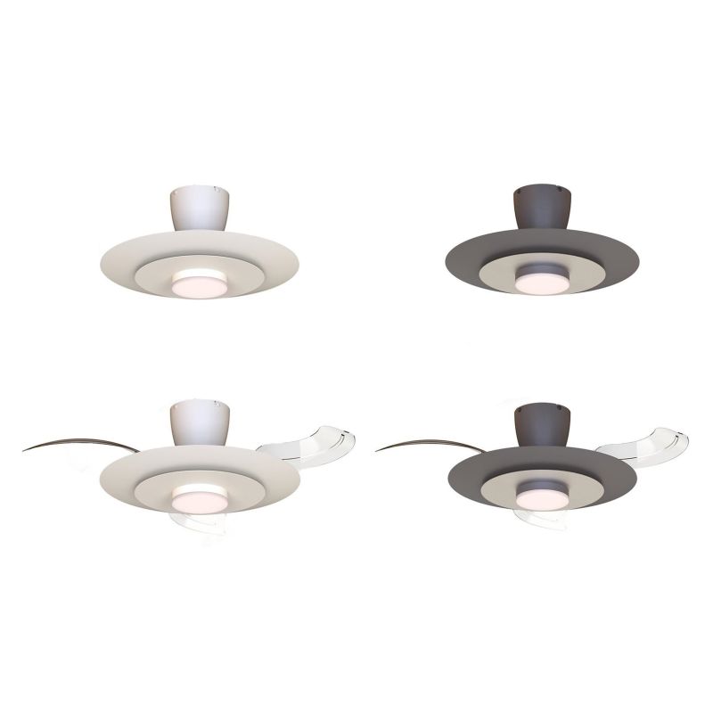 KYOTO VENTILATORE D106 CM CON PALE A SCOMPARSA LED 20W DIMMERABILE 2 COLORI CON TELECOMANDO INCLUSO