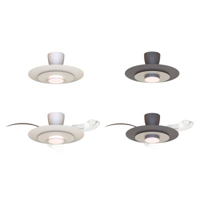 KYOTO VENTILATORE D106 CM CON PALE A SCOMPARSA LED 20W DIMMERABILE 2 COLORI CON TELECOMANDO INCLUSO