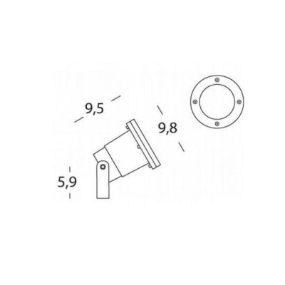 SPOT FARETTO DA ESTERNO ORIENTABILE IP55 NERO LAMPADINA GU10 DI SOVIL Sovil - Cristalensi Shop Online