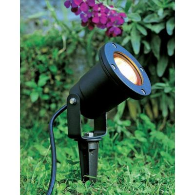 SPOT FARETTO DA ESTERNO ORIENTABILE CON PICCHETTO IP55 NERO LAMPADINA GU10 DI SOVIL Sovil - Cristalensi Shop Online