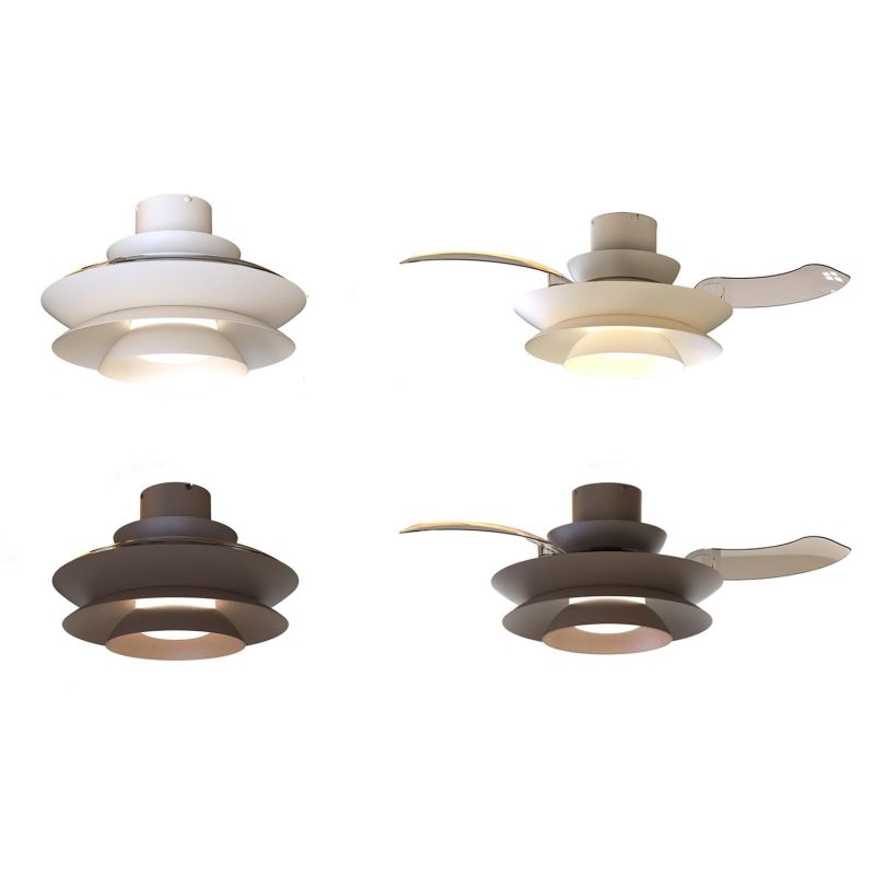 ACONCAGUA VENTILATORE CON PALE A SCOMPARSA D106 CM LED 20W DIMMERABILE 2 COLORI CON TELECOMANDO INCLUSO