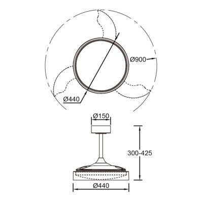 GLASS FAN VENTILATORE METALLO BIANCO E VETRO LUCE LED DIMMERABILE 2 MISURE PALE A SCOMPARSA TELECOMANDO INCLUSO