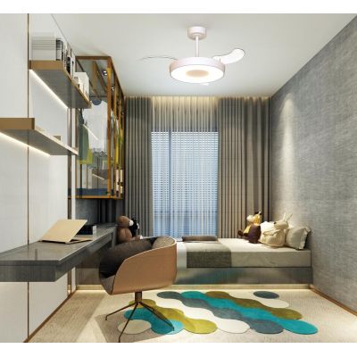 COIN SMART MINI VENTILATORE CON PALE A SCOMPARSA D90 CM LED 36W DIMMERABILE 5 COLORI TELECOMANDO INCLUSO