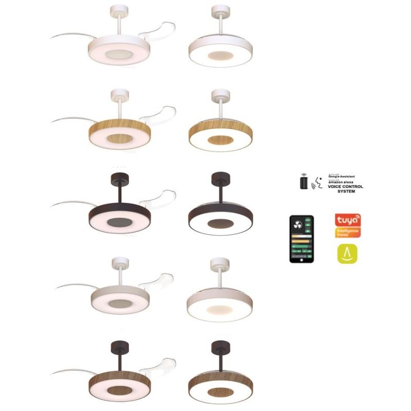 COIN SMART MINI VENTILATORE CON PALE A SCOMPARSA D90 CM LED 36W DIMMERABILE 5 COLORI TELECOMANDO INCLUSO