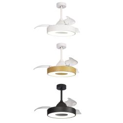 COIN MINI VENTILATORE CON PALE A SCOMPARSA LED 45W DIMMERABILE 3 COLORI TELECOMANDO INCLUSO Mantra - Cristalensi Shop Online