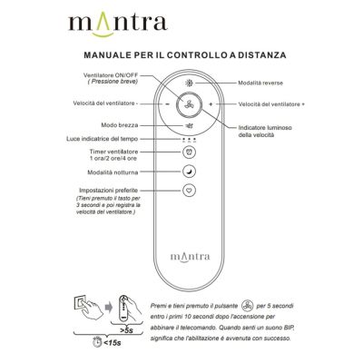 IPANEMA VENTILATORE SENZA LUCE IP44 CON 3 PALE IN METALLO 3 COLORI D117 CM CON TELECOMANDO INCLUSO