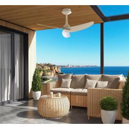IPANEMA VENTILATORE SENZA LUCE IP44 CON 3 PALE IN METALLO 3 COLORI D117 CM CON TELECOMANDO INCLUSO 2