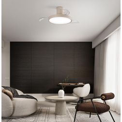 ZORA VENTILATORE D107 CM PALE A SCOMPARSA LED 30W LUCE CCT DIMMERABILE 2 COLORI TELECOMANDO INCLUSO 2