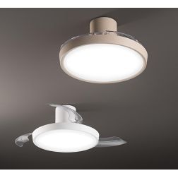 ZORA VENTILATORE D107 CM PALE A SCOMPARSA LED 30W LUCE CCT DIMMERABILE 2 COLORI TELECOMANDO INCLUSO
