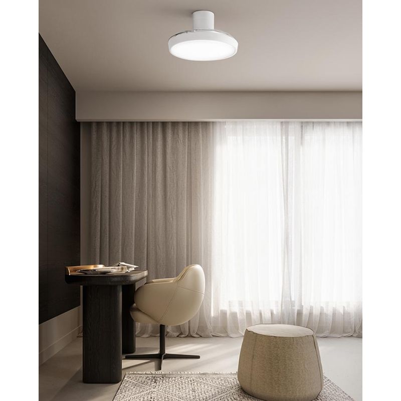 ZORA VENTILATORE D107 CM PALE A SCOMPARSA LED 30W LUCE CCT DIMMERABILE 2 COLORI TELECOMANDO INCLUSO