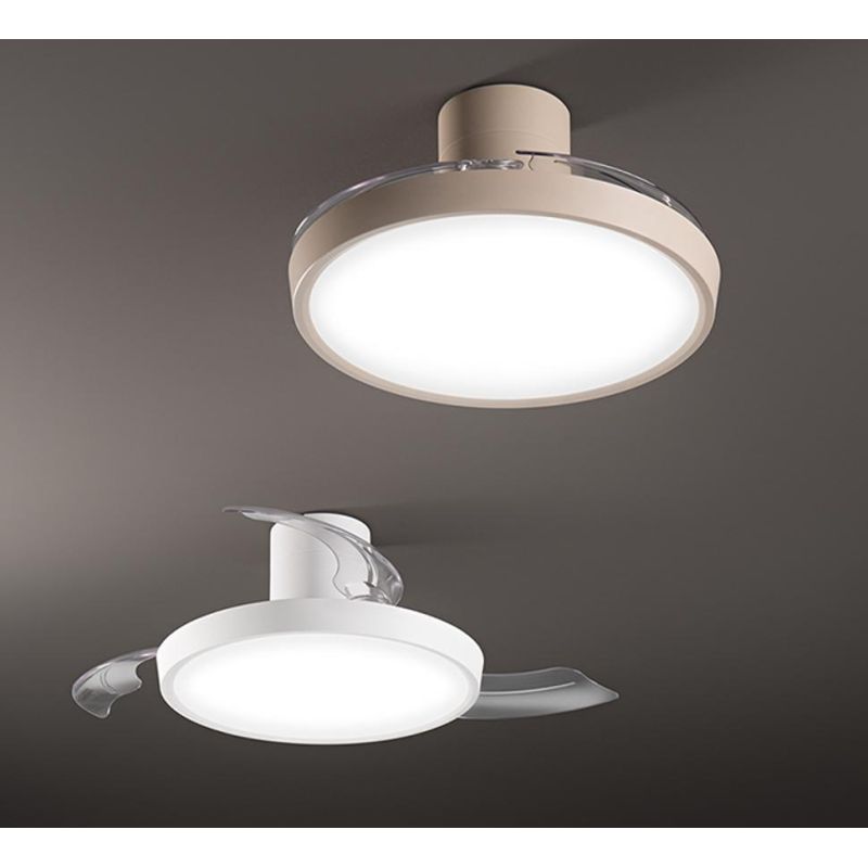 ZORA VENTILATORE D107 CM PALE A SCOMPARSA LED 30W LUCE CCT DIMMERABILE 2 COLORI TELECOMANDO INCLUSO