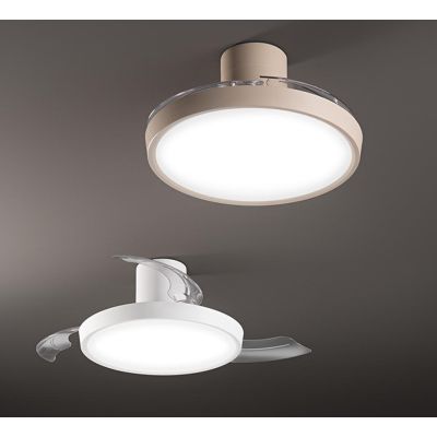 ZORA VENTILATORE D107 CM PALE A SCOMPARSA LED 30W LUCE CCT DIMMERABILE 2 COLORI TELECOMANDO INCLUSO