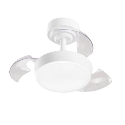 MINI OPEN PICCOLO VENTILATORE BIANCO D56 CM PALE A SCOMPARSA LED 24W LUCE CCT DIMMERABILE TELECOMANDO INCLUSO