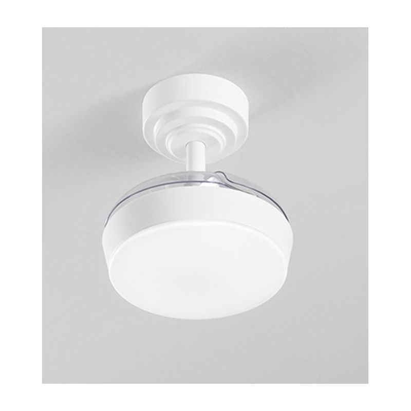 MINI OPEN PICCOLO VENTILATORE BIANCO D56 CM PALE A SCOMPARSA LED 24W LUCE CCT DIMMERABILE TELECOMANDO INCLUSO