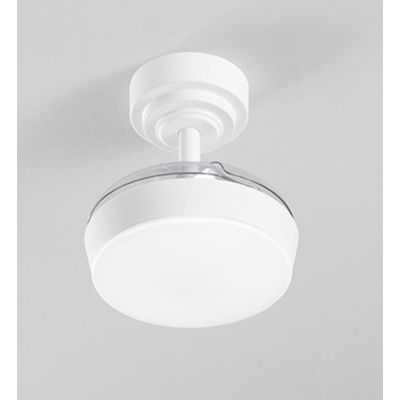 MINI OPEN PICCOLO VENTILATORE BIANCO D56 CM PALE A SCOMPARSA LED 24W LUCE CCT DIMMERABILE TELECOMANDO INCLUSO