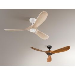 RUNA VENTILATORE SENZA LUCE CON 3 PALE IN LEGNO 2 COLORI D130 CM CON TELECOMANDO INCLUSO