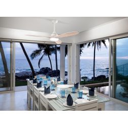 TRIADE VENTILATORE 3 PALE D130 CM LUCE LED 18W CCT 3000-4000-6000K 2 COLORI TELECOMANDO INCLUSO Perenz - Cristalensi Shop Online 2