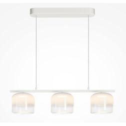 SPIRITO SOSPENSIONE A 3 SINGOLA CON DIFFUSORI IN VETRO SFUMATO 3 COLORI LED 14W LUCE 3000K DIMMERABILE 2