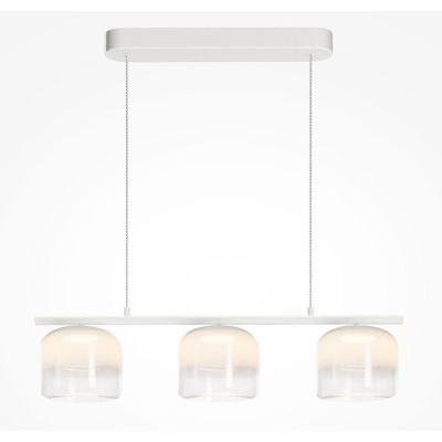 SPIRITO SOSPENSIONE A 3 SINGOLA CON DIFFUSORI IN VETRO SFUMATO 3 COLORI LED 14W LUCE 3000K DIMMERABILE