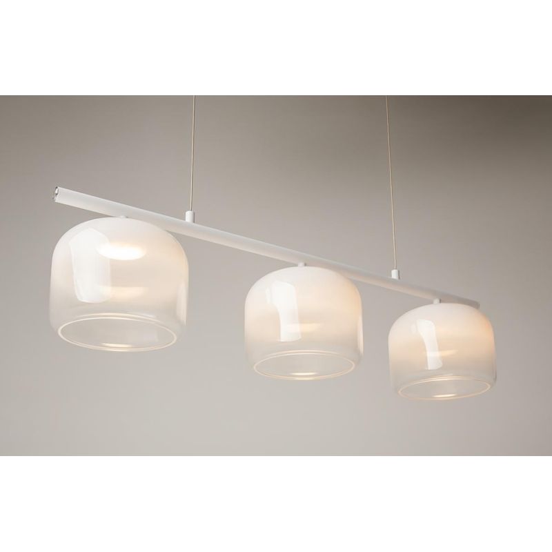 SPIRITO SOSPENSIONE A 3 SINGOLA CON DIFFUSORI IN VETRO SFUMATO 3 COLORI LED 14W LUCE 3000K DIMMERABILE